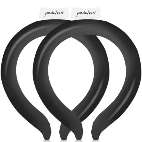 2 Pack Neck Cooling Tube, Reusable Ice Neck Ring Cooler Wraps,Wearable Body Cooling Products for Outdoor Indoor, Neck Coolers for Hot Weather (Black*2)