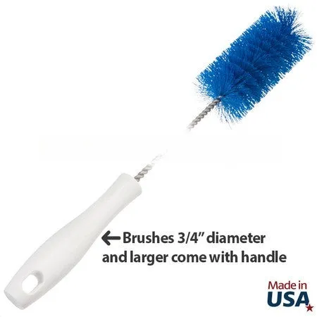 24" Hygienic Tube Brushes - Polyester/Stainless Steel (6 pack)