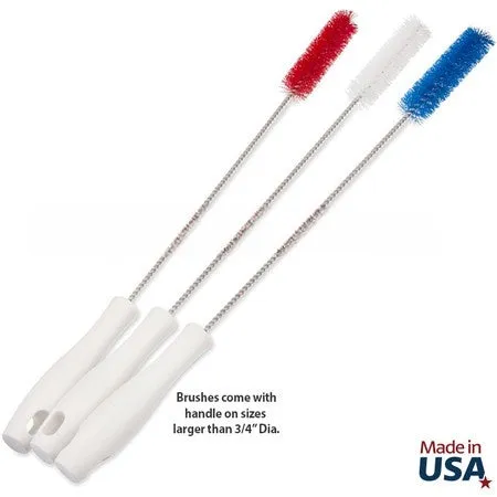 24" Hygienic Tube Brushes - Polyester/Stainless Steel (6 pack)