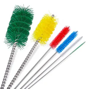 24" Hygienic Tube Brushes - Polyester/Stainless Steel (6 pack)
