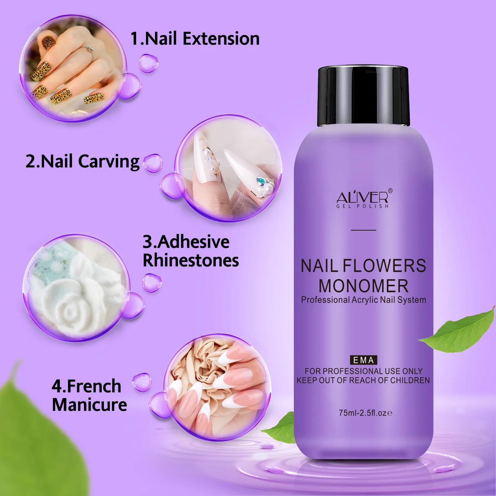Acrylic Nail Powder Liquid 75ml/120ml