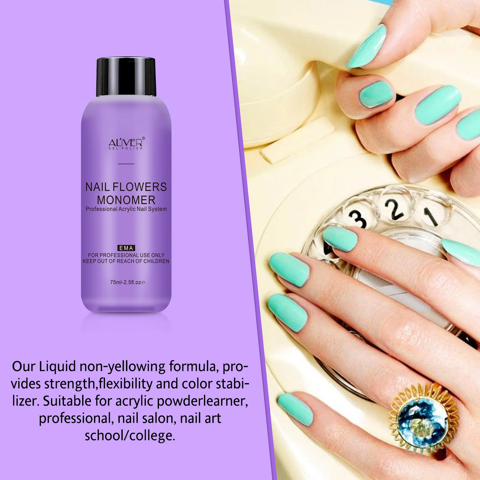 Acrylic Nail Powder Liquid 75ml/120ml
