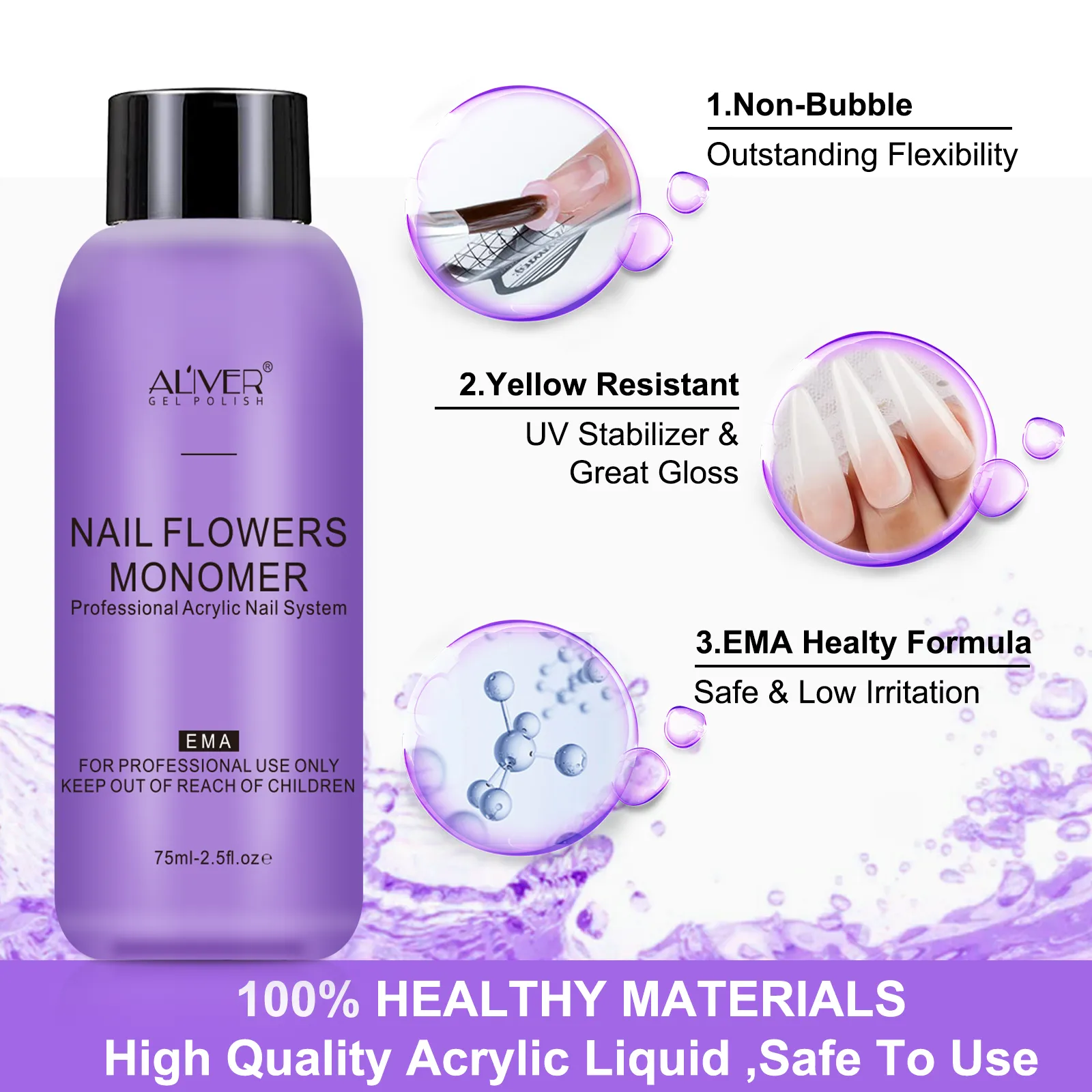 Acrylic Nail Powder Liquid 75ml/120ml