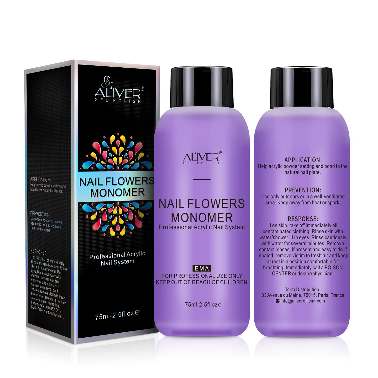 Acrylic Nail Powder Liquid 75ml/120ml