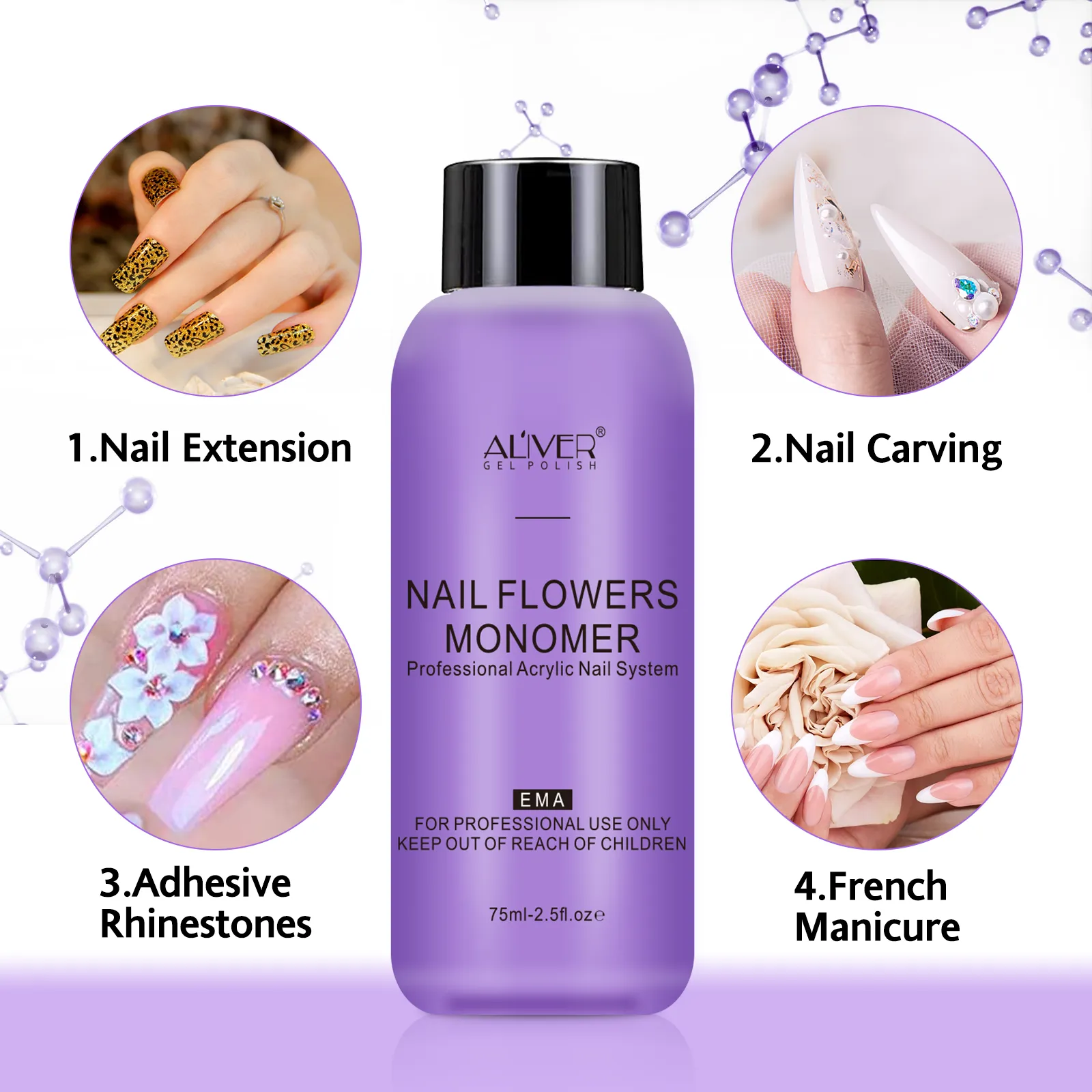 Acrylic Nail Powder Liquid 75ml/120ml