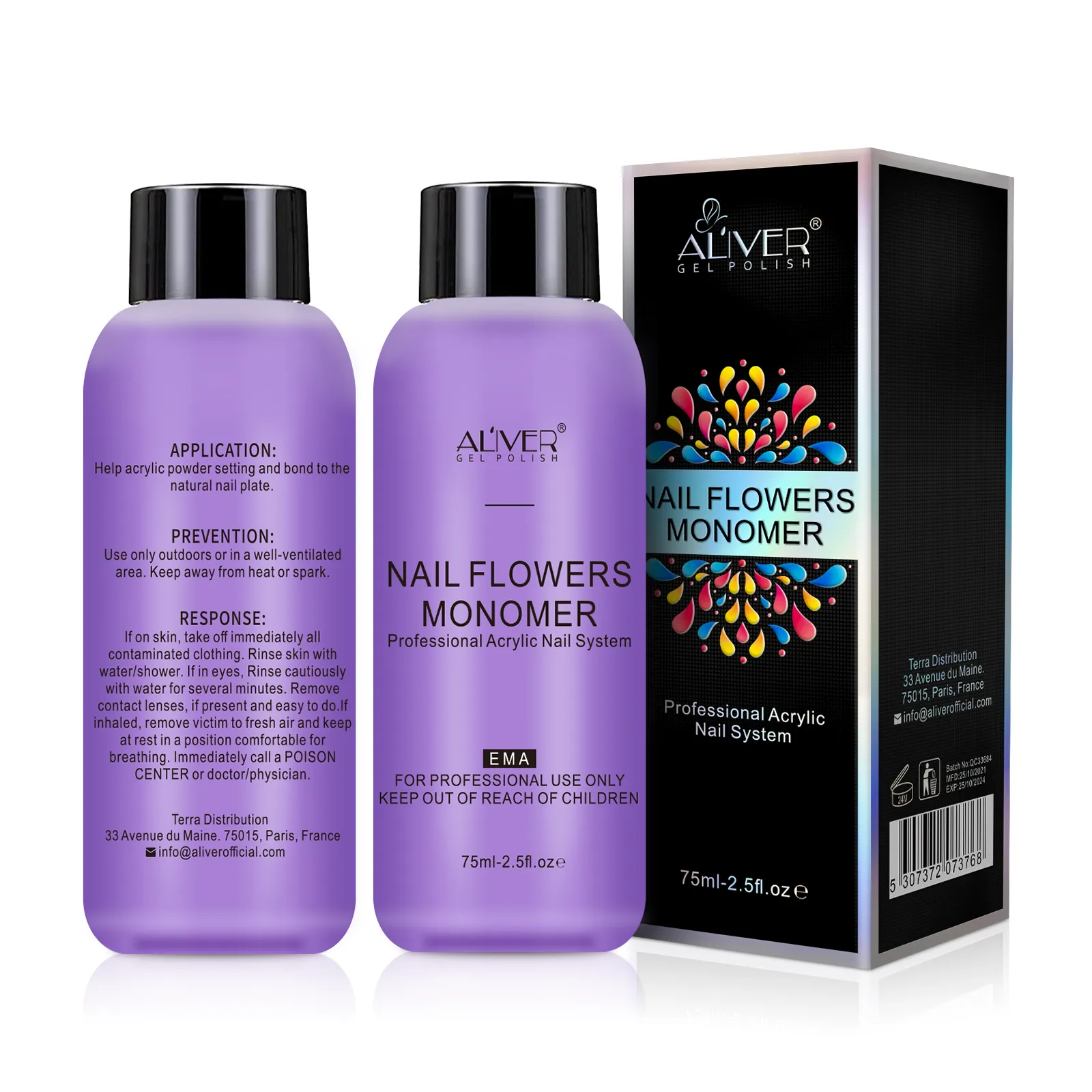 Acrylic Nail Powder Liquid 75ml/120ml