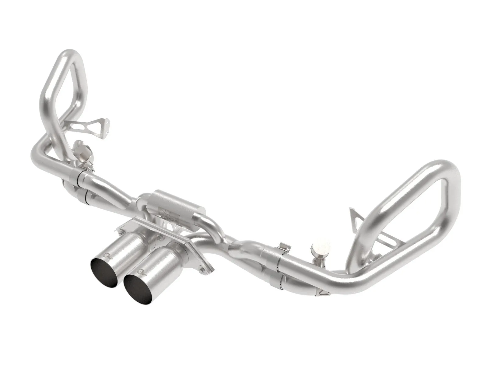 aFe Exhaust Porsche 911 GT3 (2014-2019) 2.5" to 2" Mach Force-XP Series in 304 Stainless Steel w/ Dual Tips