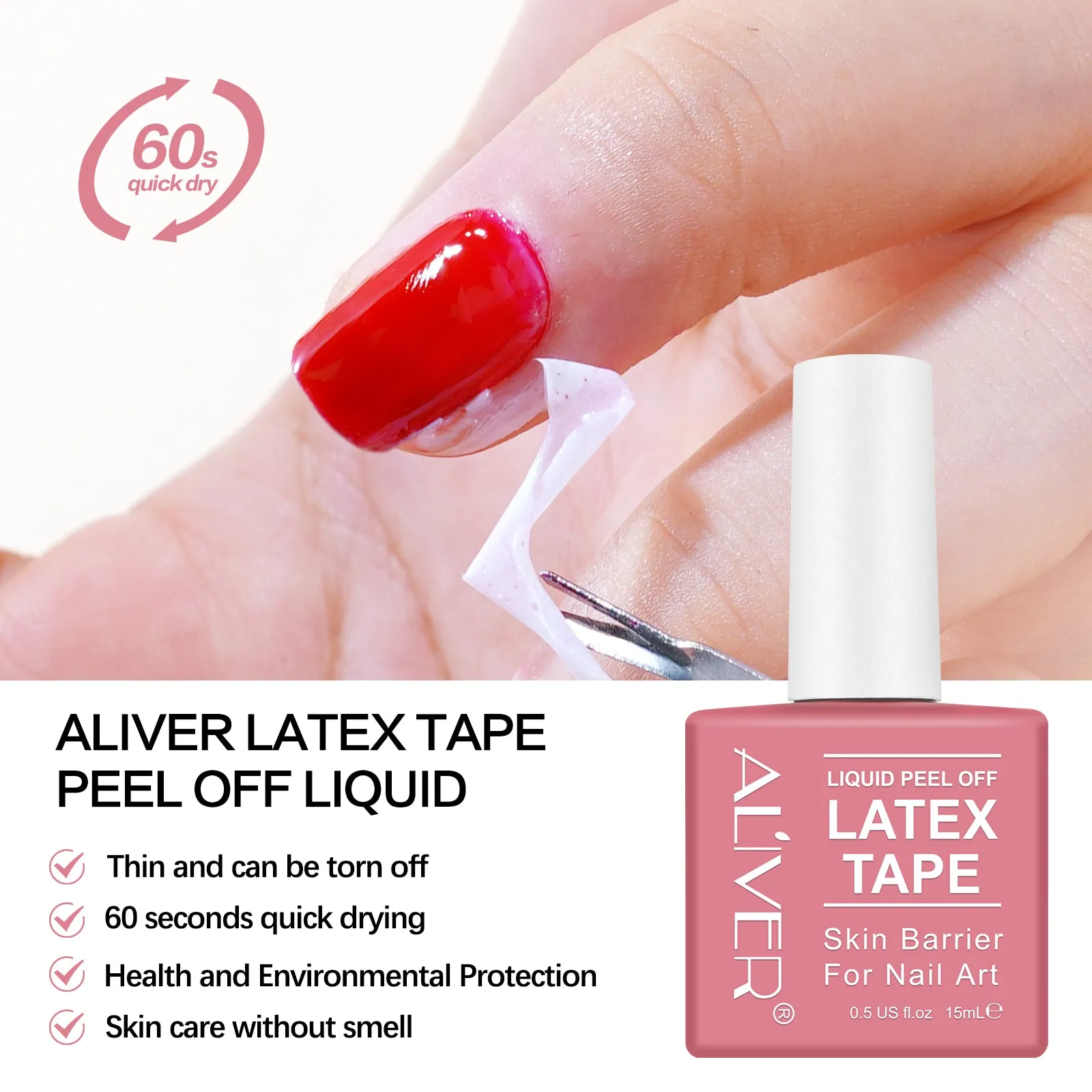 Aliver Liquid Latex Tape, nail polish barrier protector