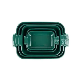 Appolia Ceramic Rectangular Baking Dish, Green Forest