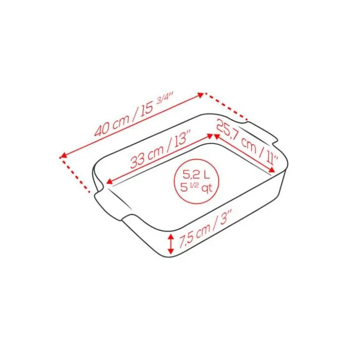 Appolia Ceramic Rectangular Baking Dish, Green Forest