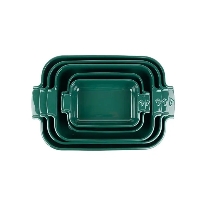 Appolia Ceramic Rectangular Baking Dish, Green Forest