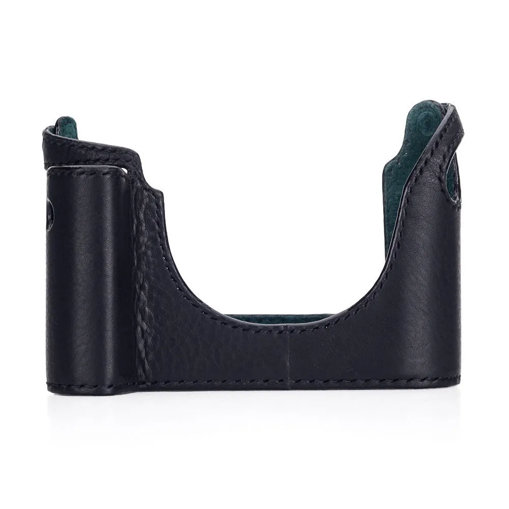 Arte di Mano Half Case for Leica M/M-P (Typ 240) for Multifunction Handgrip with Fingerloop Cutout - Minerva Black with Black Stitching