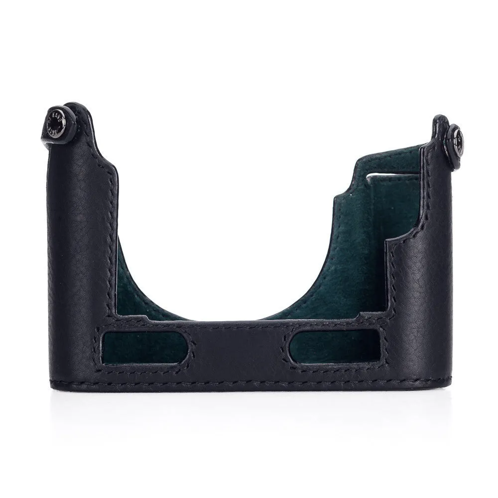 Arte di Mano Half Case for Leica M/M-P (Typ 240) for Multifunction Handgrip with Fingerloop Cutout - Minerva Black with Black Stitching