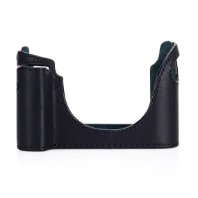 Arte di Mano Half Case for Leica M/M-P (Typ 240) for Regular Handgrip with Finger Loop Cutout - Minerva Black with Black Stitching