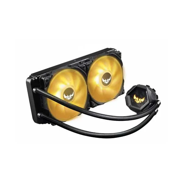 ASUS TUF Gaming LC 240 RGB All-In-One Liquid CPU Cooler with Aura Sync and Dual TUF 120mm RGB Radiator Fans