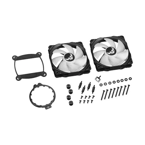 ASUS TUF Gaming LC 240 RGB All-In-One Liquid CPU Cooler with Aura Sync and Dual TUF 120mm RGB Radiator Fans
