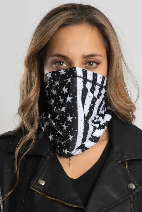 B&W USA FLAG W/GEMS SOAKER TUBE