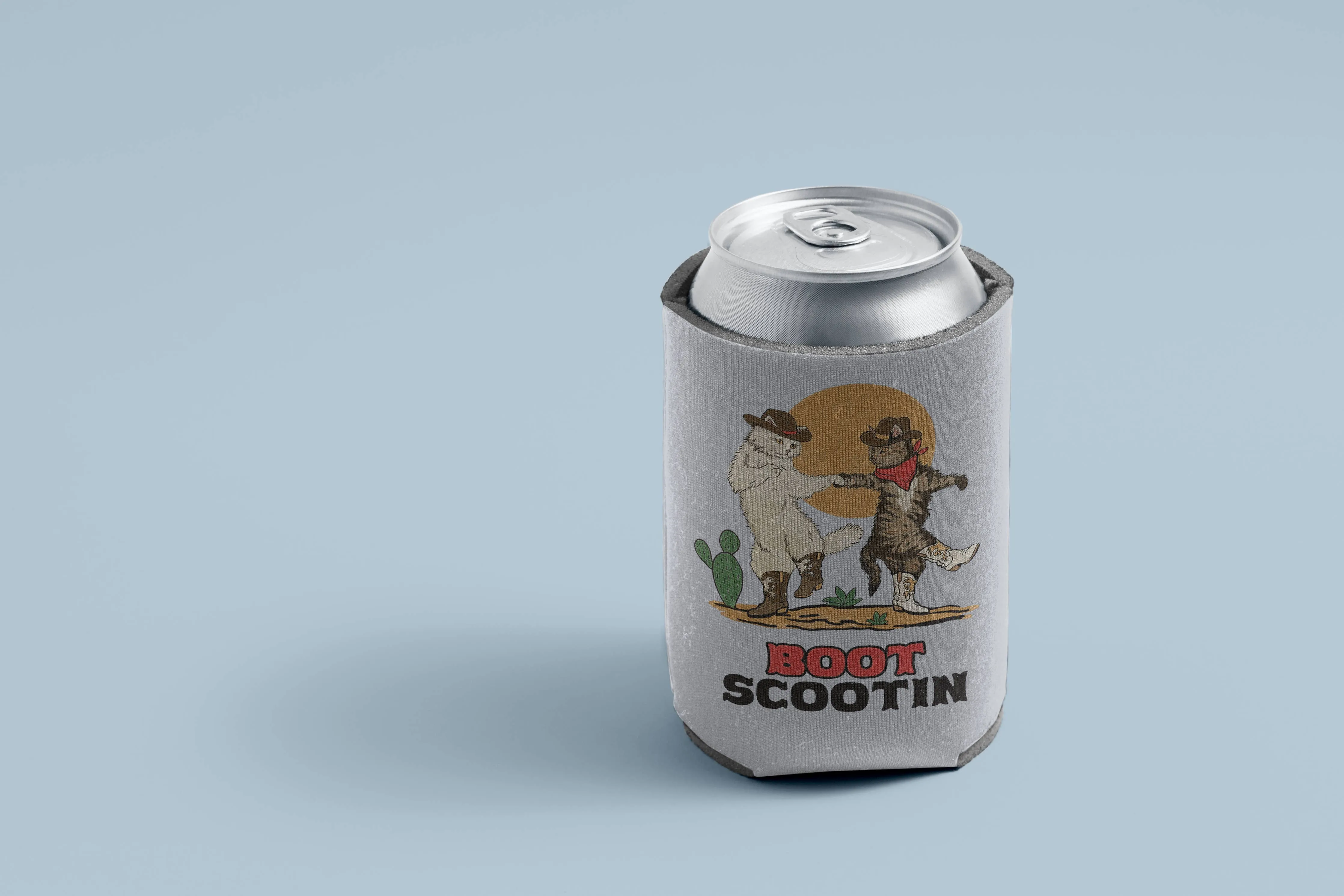 Boot Scootin Kitties Koozie