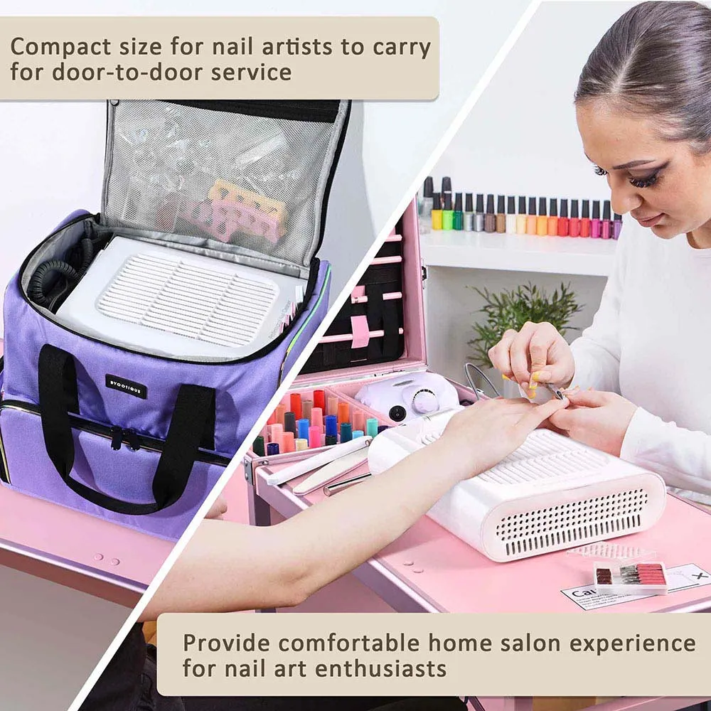 Byootique Nail Dust Collector - Quiet Acrylic Dust Catcher for Nail Techs