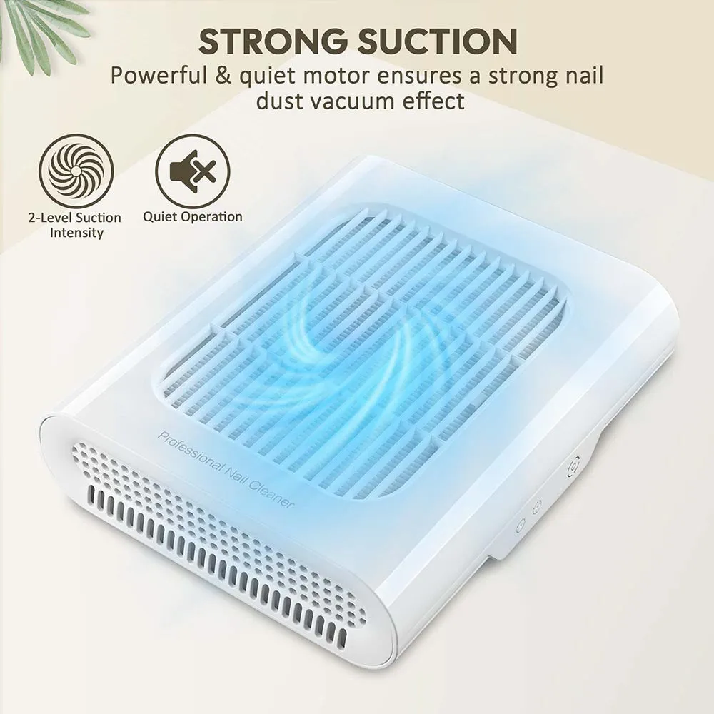 Byootique Nail Dust Collector - Quiet Acrylic Dust Catcher for Nail Techs
