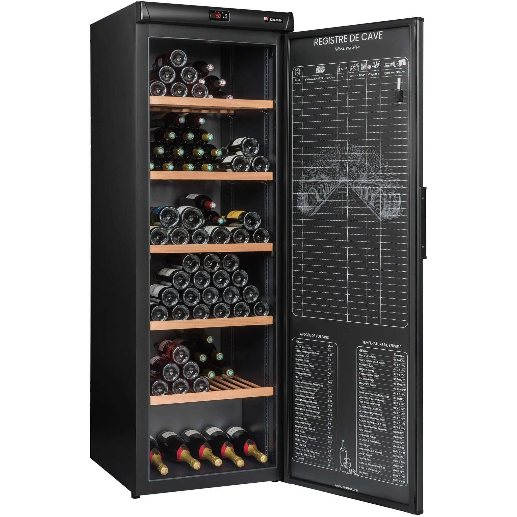 Climadiff - 264 Bottle Ageing Wine Cabinet RESERVE 275F