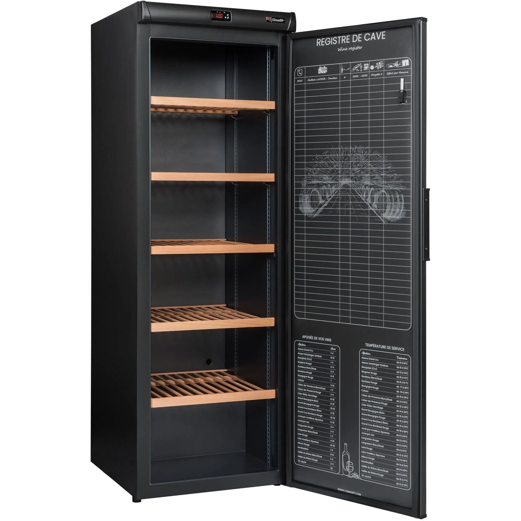 Climadiff - 264 Bottle Ageing Wine Cabinet RESERVE 275F