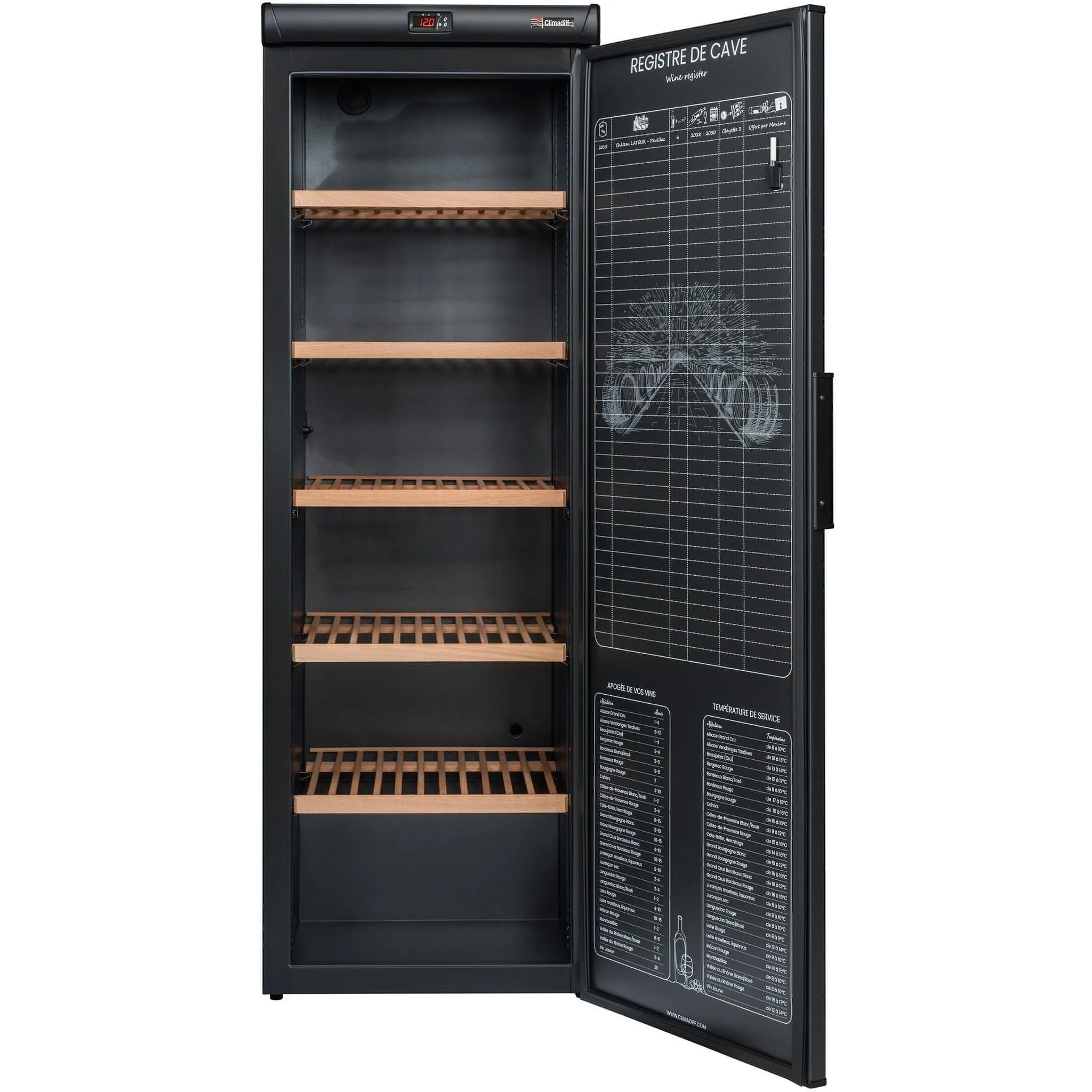 Climadiff - 264 Bottle Ageing Wine Cabinet RESERVE 275F
