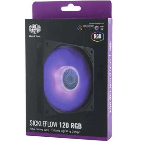Cooler Master Cooling Fan SickleFlow 120 RGB Computer