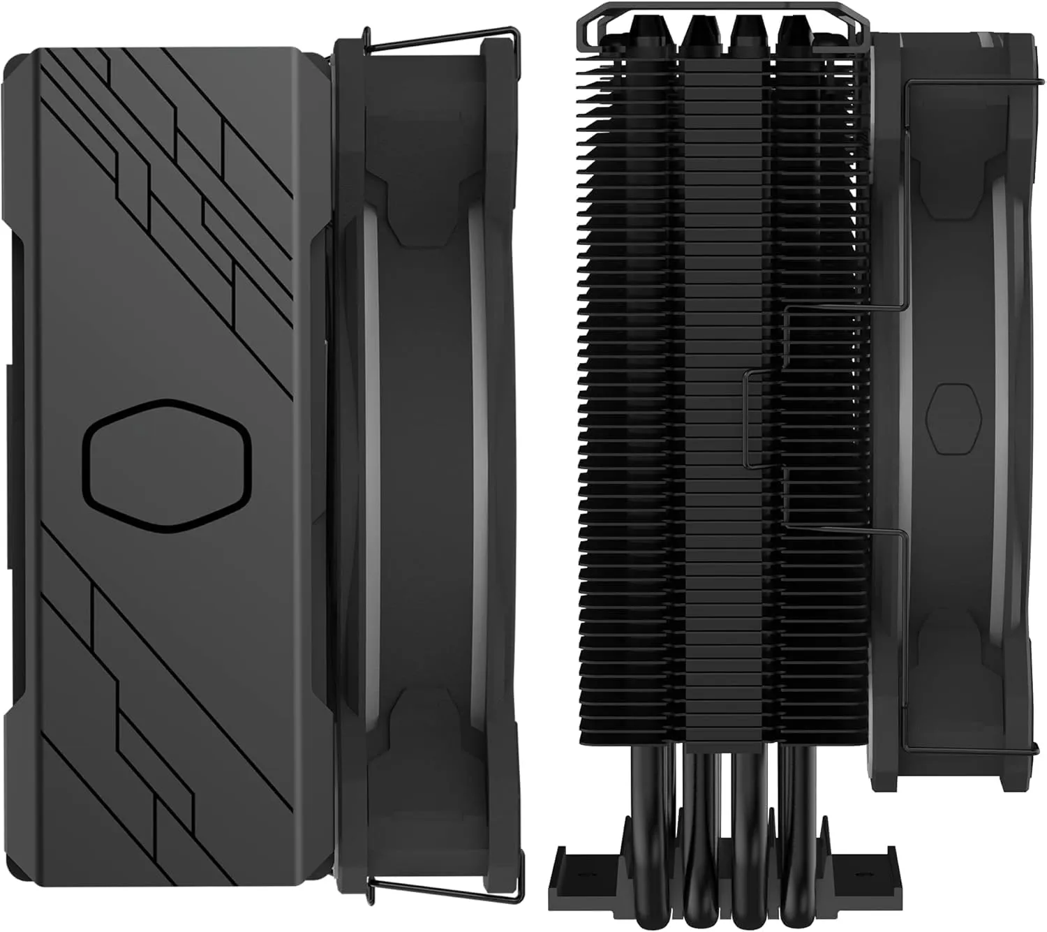 Cooler Master Hyper 212 Halo ARGB Air Cooler, Intel/AMD, 4 Heat Pipes, Rifle Bearing Fan, Compact 154mm Height, Black