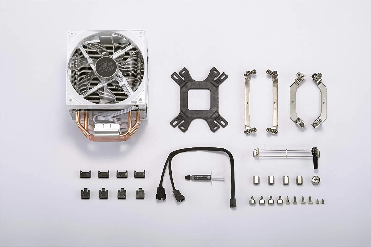Cooler Master Hyper 212 LED Turbo White Edition CPU Cooler with 2 PWM fans with White LEDs - White - RR-212TW-16PW-R1