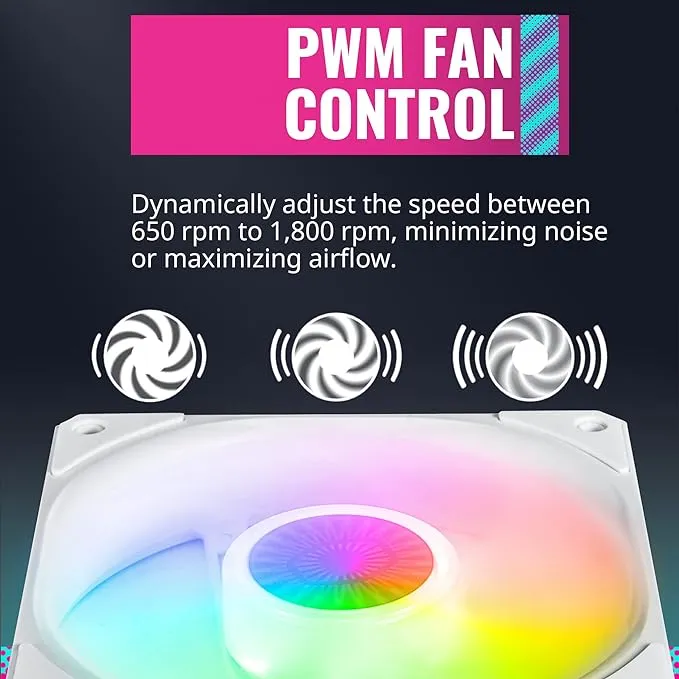 Cooler Master SickleFlow 120 ARGB White Edition 120mm Case Fan