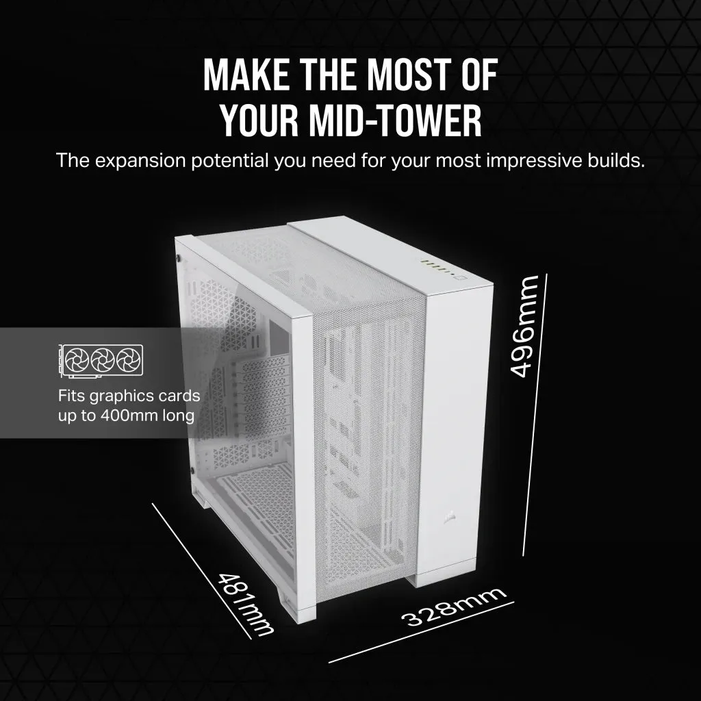 CORSAIR 6500D AIRFLOW White 白色 ATX Case CC-9011260-WW 支援背插式主機板