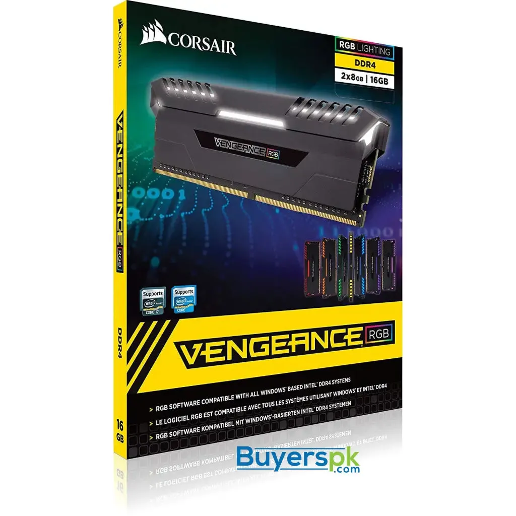 Corsair Vengeance Rgb 16 Gb (2 X 8 Gb) Ddr4 3000 Mhz C15 Xmp 2.0 Enthusiast Rgb Led Illuminated