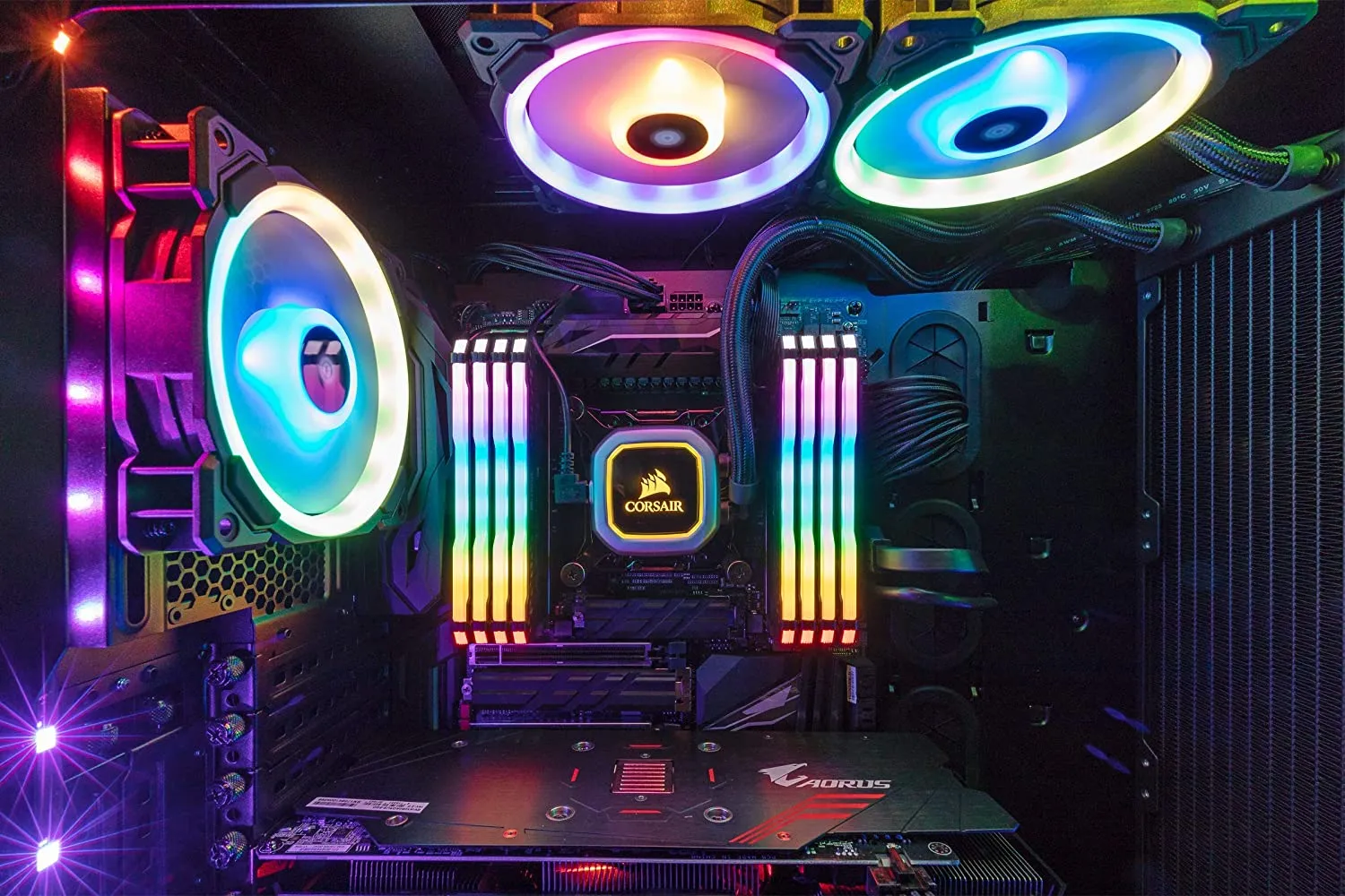 Corsair Vengeance RGB Pro 16GB (2 x 8GB) DDR4 DRAM 2666MHz C16 Memory Kit — Black