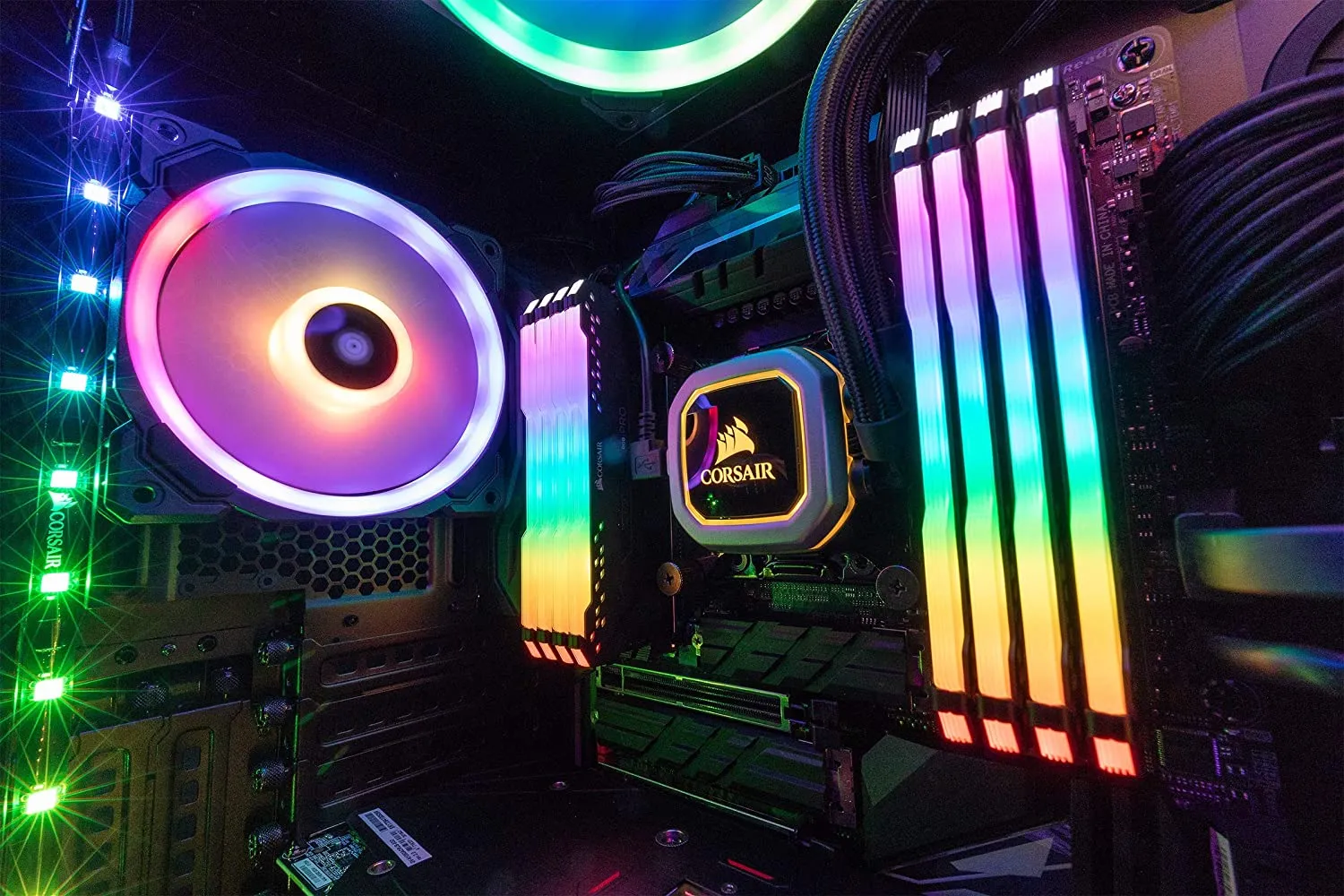 Corsair Vengeance RGB Pro 16GB (2 x 8GB) DDR4 DRAM 3200MHz C16 Memory Kit — Black