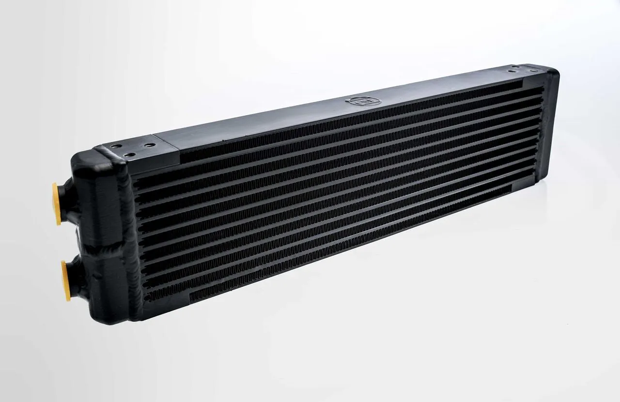 CSF 8110 UNIVERSAL Dual-Pass Oil Cooler w/Direct Fitment for PORSCHE 911 center front oil cooler (RS Style) - M22 x 1.5 connections - 24L x 5.75H x 2.16W