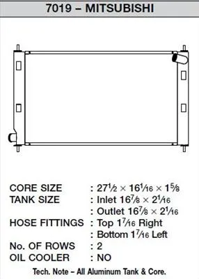 CSF Racing Radiators 7019