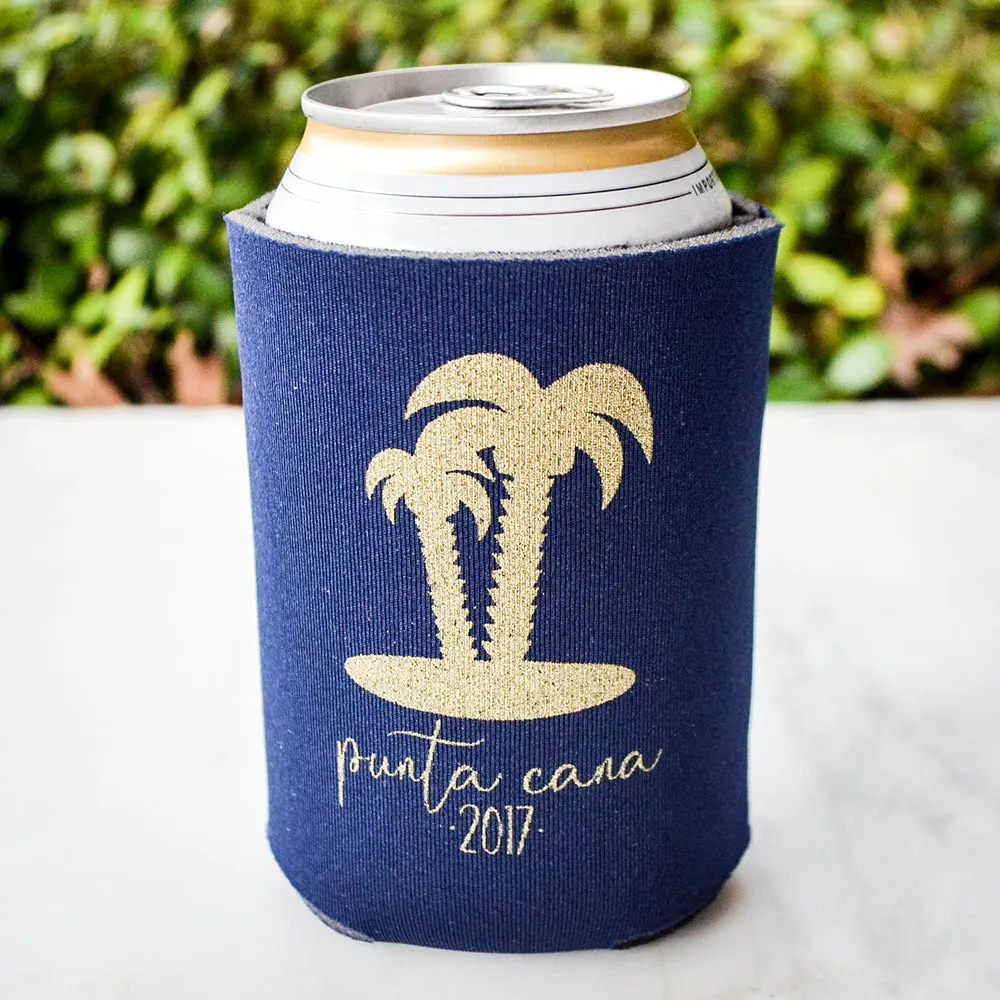 Custom Destination Wedding Can Coolers