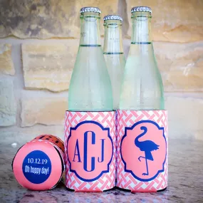 Custom Flamingo Full Color Can Coolers