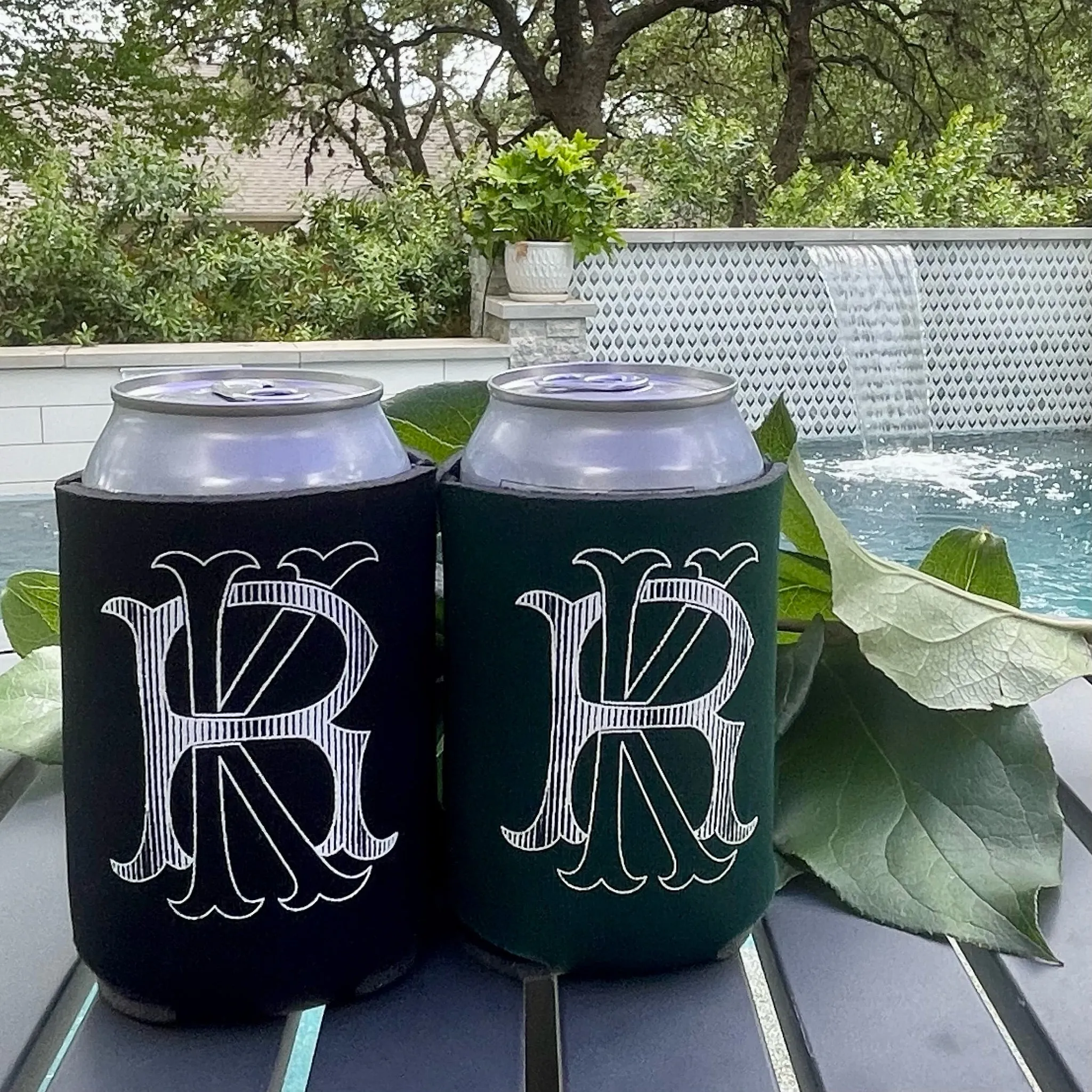 Custom Large Monogram Can Coolers