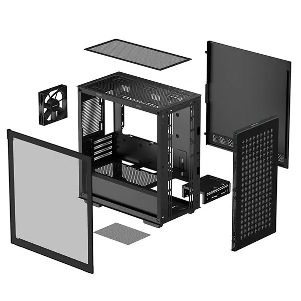 DeepCool | CH370 | Micro ATX Adjustable Front Mesh Design Tower Case - Black