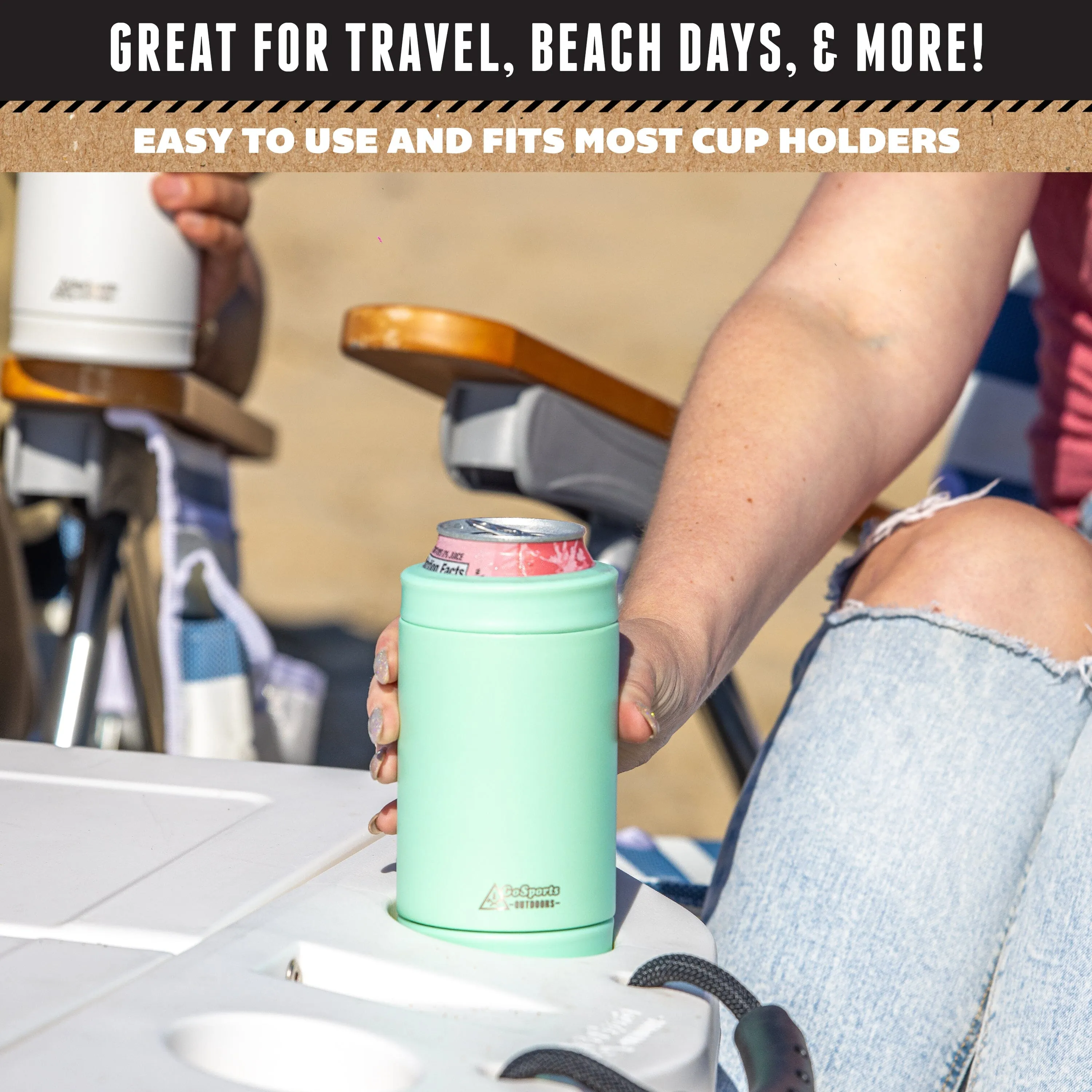 DUALIE 3 in 1 Insulated Can Cooler - Sea Foam