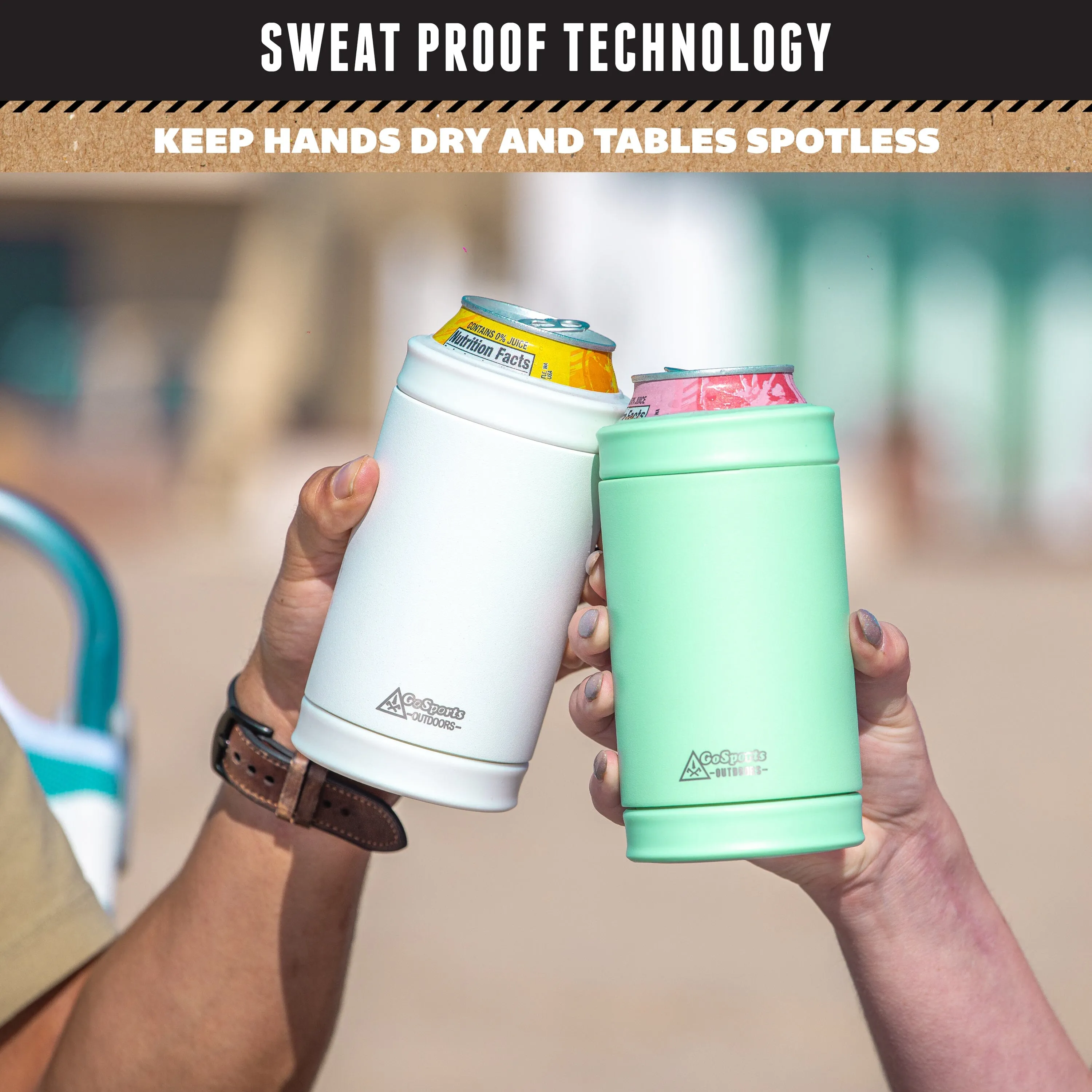 DUALIE 3 in 1 Insulated Can Cooler - White