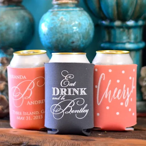 Eat Drink & Be Married Can Coolers