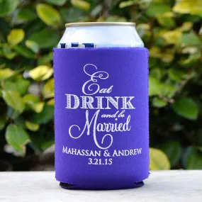 Eat Drink & Be Married Can Coolers
