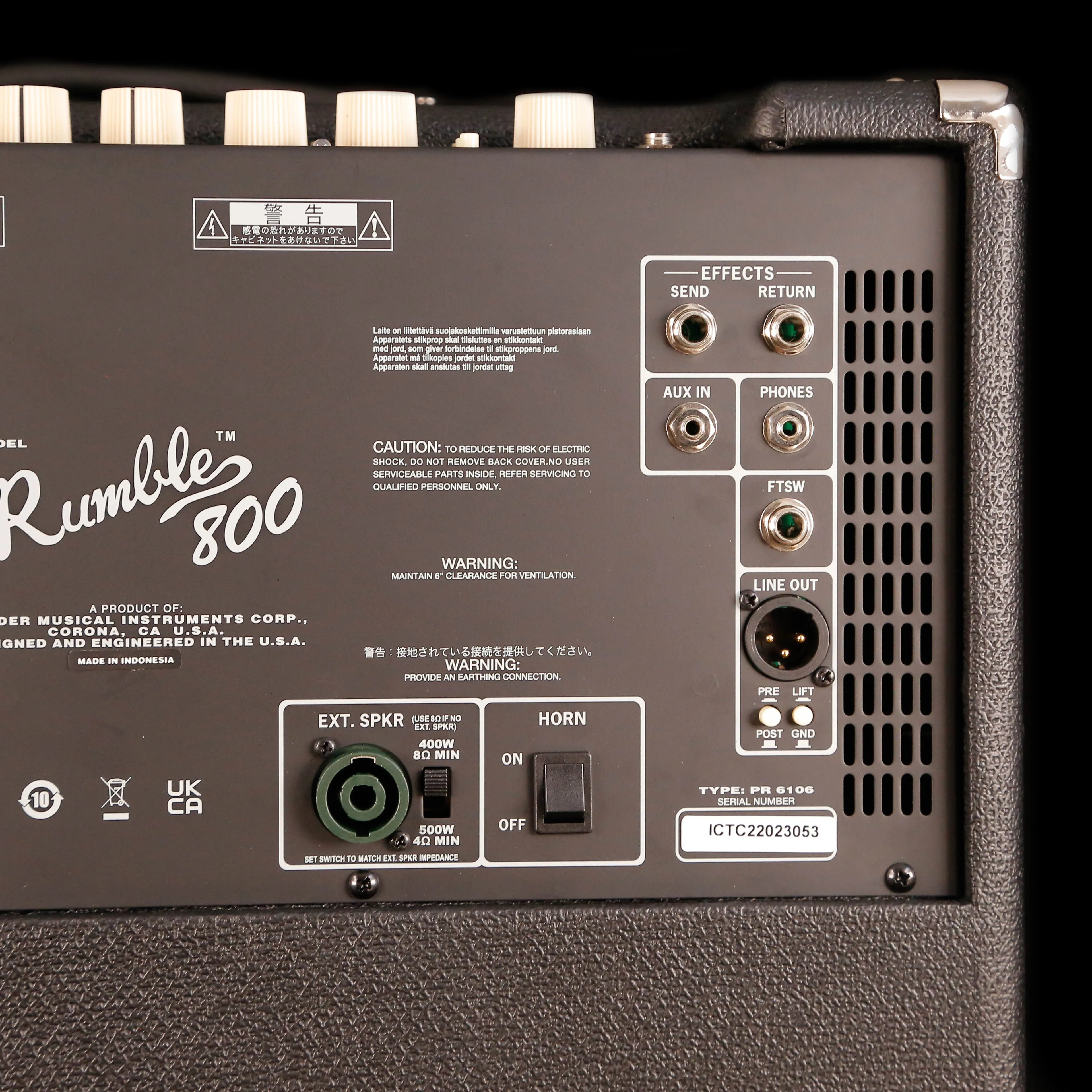 Fender Rumble 800 Bass Amp Combo, 2x10