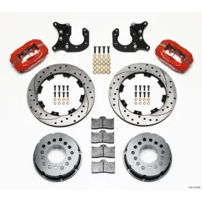 Forged Dynalite Pro Series Rear Brake Kit - 12" Drilled/Slotted Iron Rotor - Offset Hat