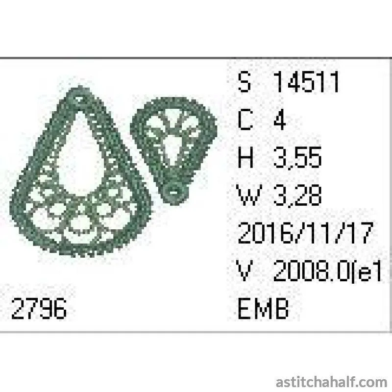 Freestanding Lace Loop Earrings