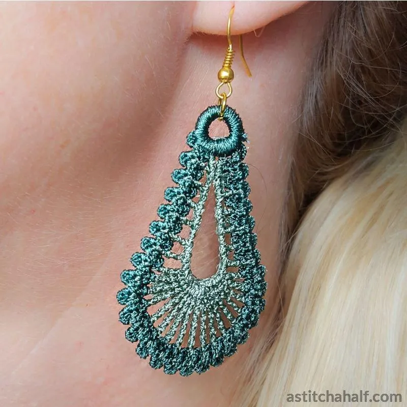 Freestanding Lace Lunar Loop Earrings