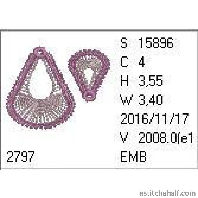 Freestanding Lace Lunar Loop Earrings